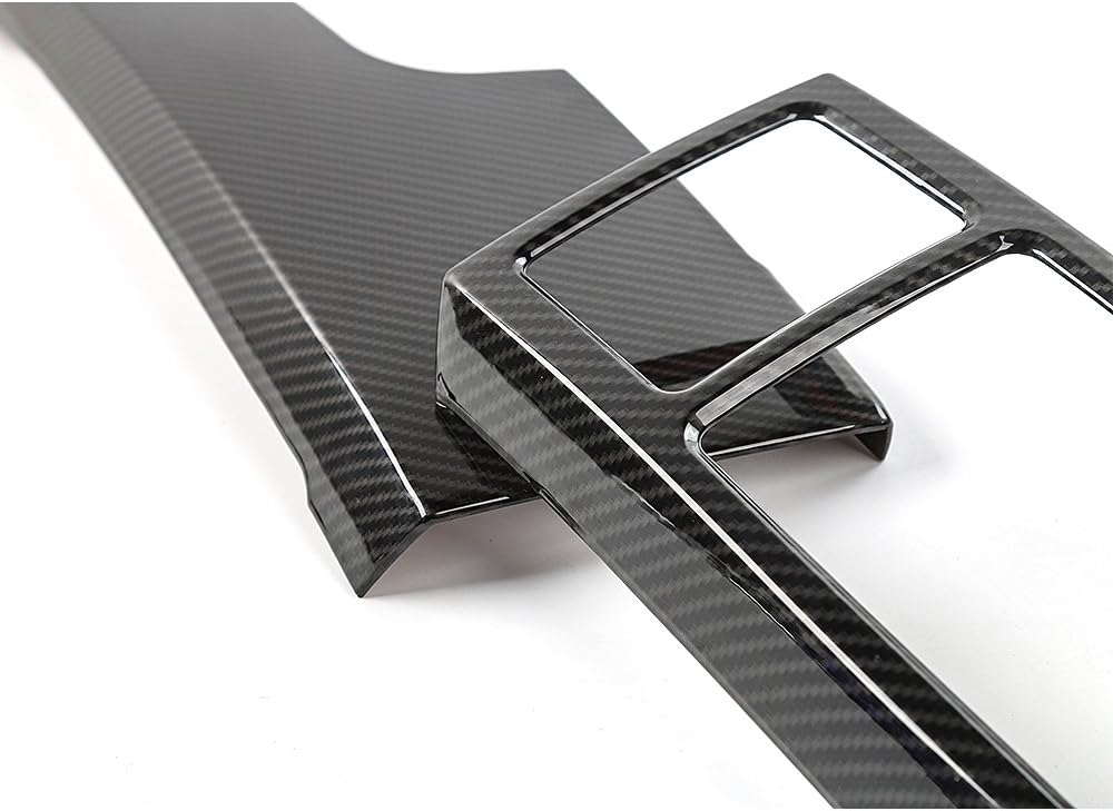 Carbon Fiber Central Console Air Conditioner Panel Trim 5pcs P9470