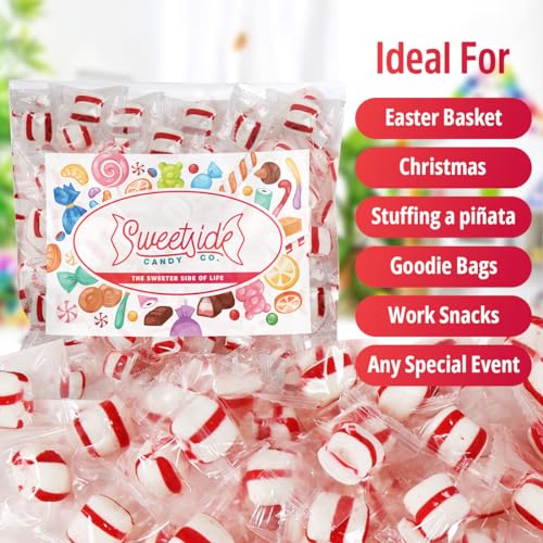 Soft Peppermint Candy Mints, 5lb bulk individually wrapped peppermint puffs L744361