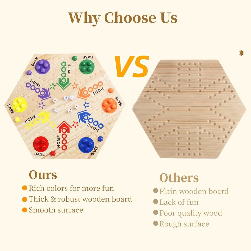 Double-Sided Wooden Marble Board Game C643