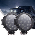 51W Round LED Off-Road Work Lights 4 Pcs Red S927