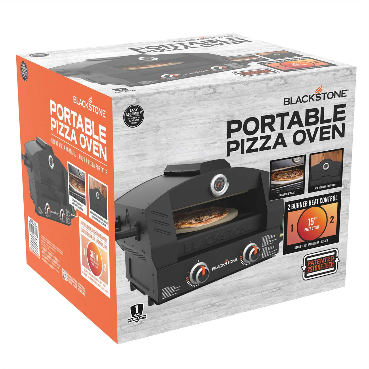 Tabletop Propane Pizza Oven with Two 15 Cordierite Stones K838768
