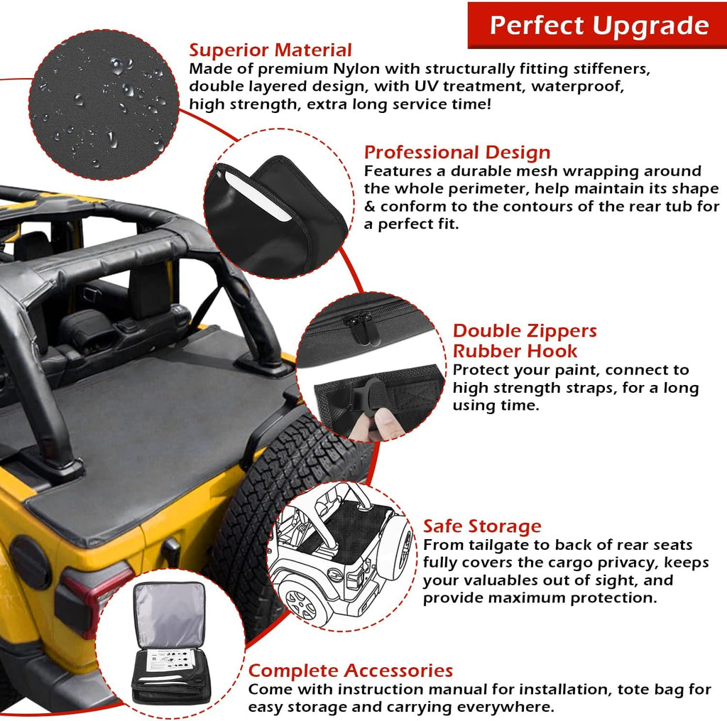 Black Vinyl Tonneau Cover 3 pcs F87612