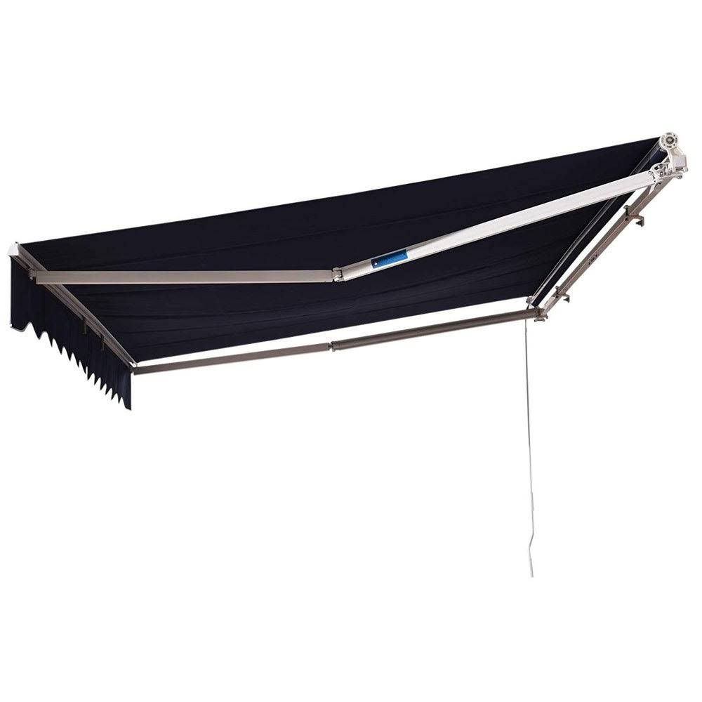 12x10 Feet Manual Retractable Patio Awning G433087