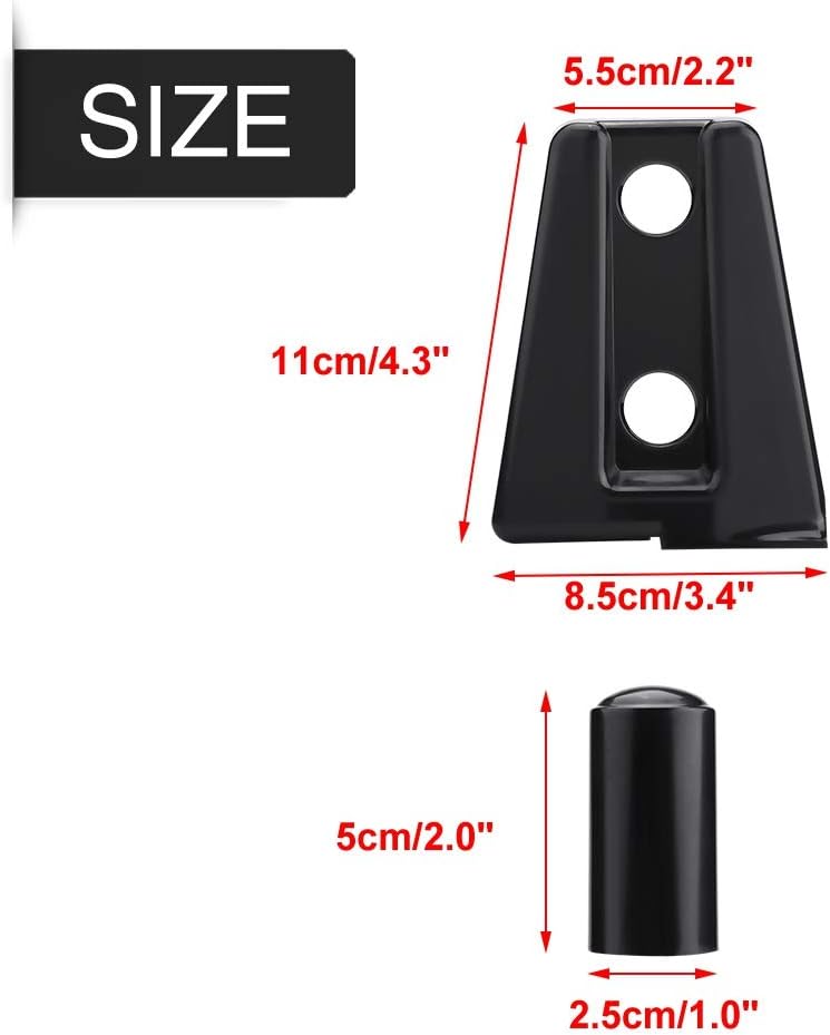 Black Car Door Hinge Cover Trim Protector 8pcs G8561