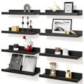Rustic Brown Wall Shelves Set of 8 F15470