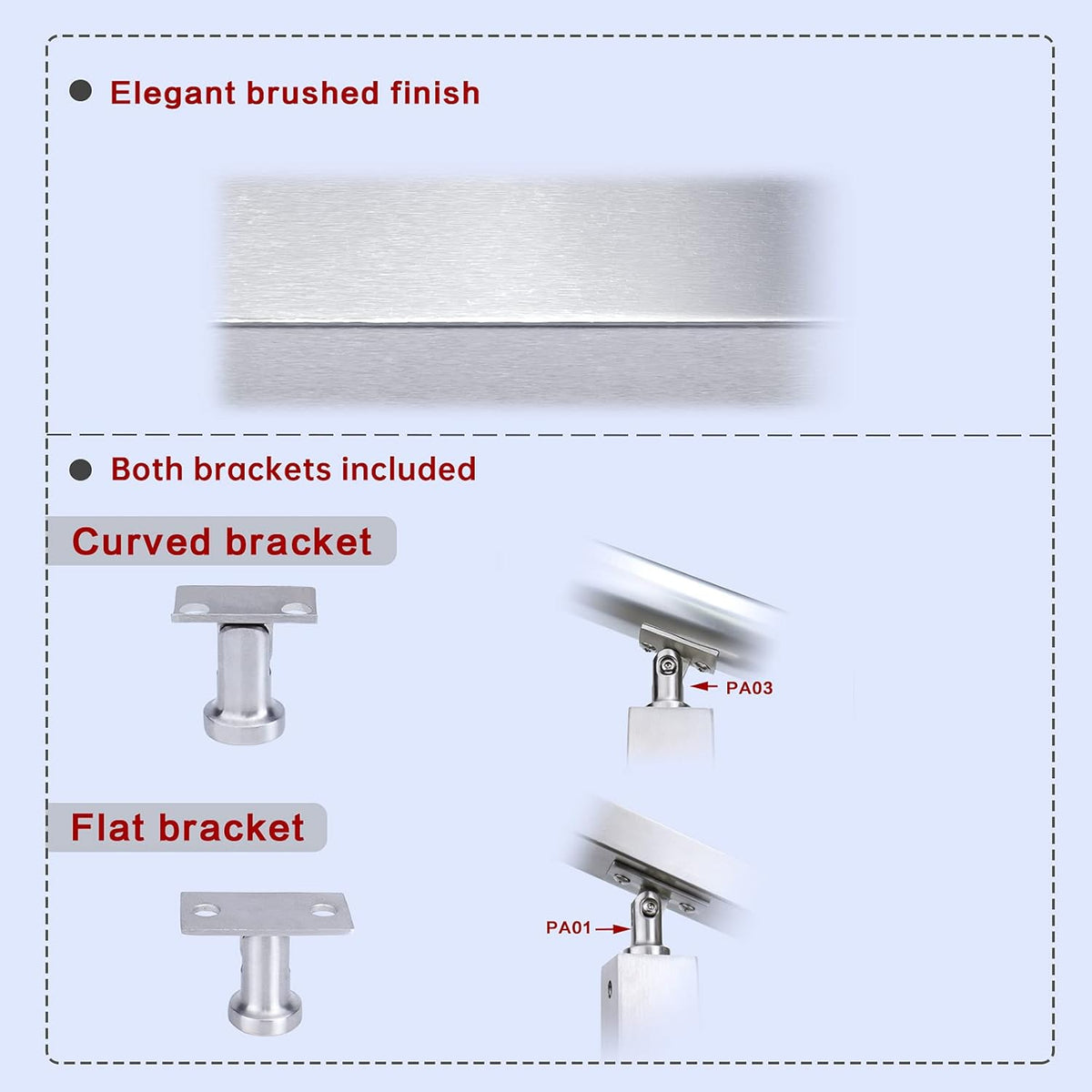 4 Pack Stainless Steel Cable Railing Post M516827