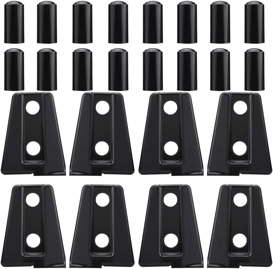 Black Car Door Hinge Cover Trim Protector 8pcs G8561