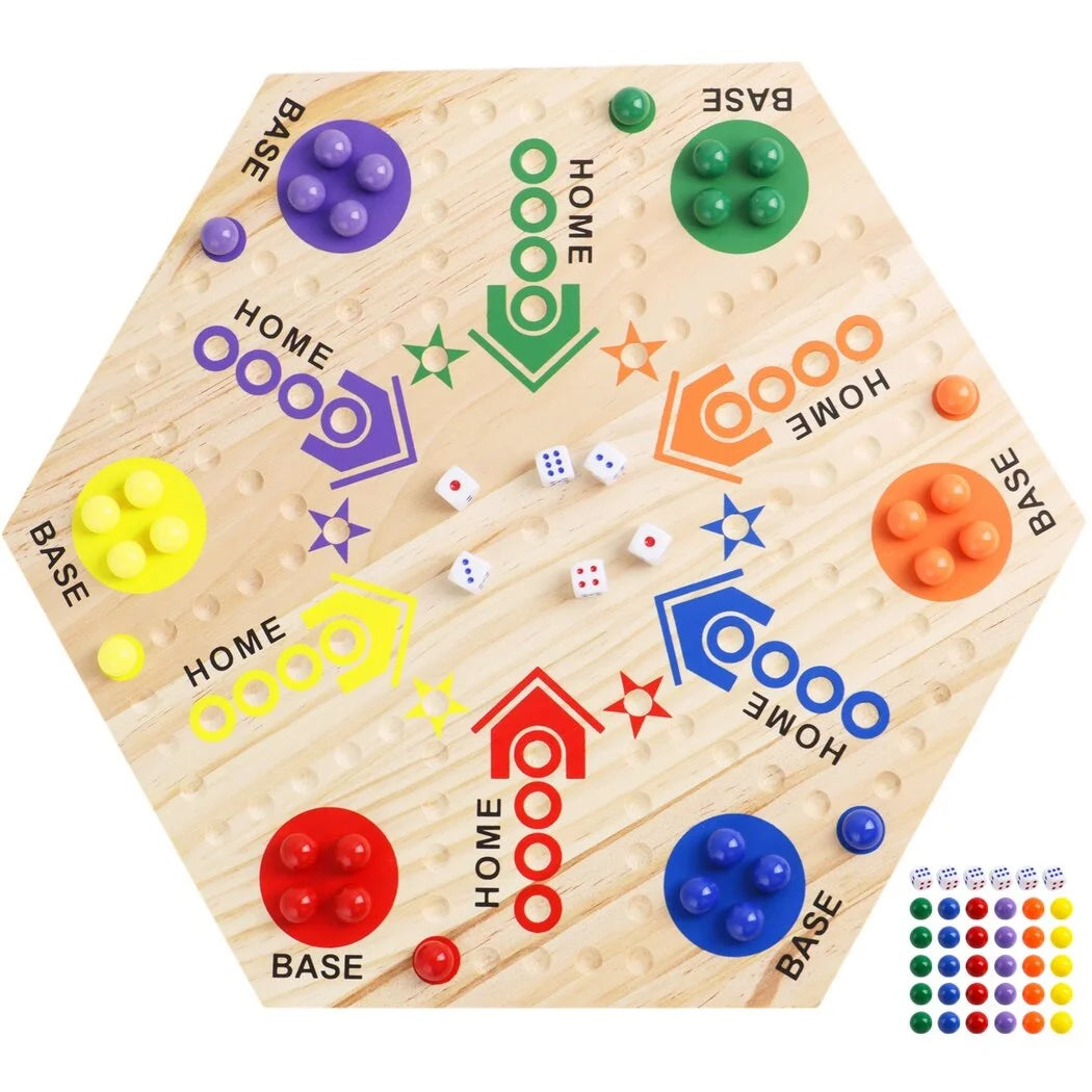 Double-Sided Wooden Marble Board Game C643