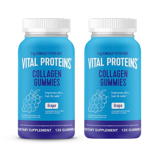 Grape Flavor Collagen Gummies, 120 ct, Pack of 2 F577