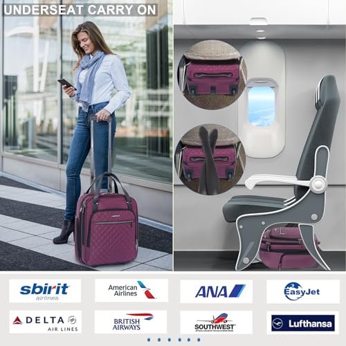 Black 16" Carry On Bag with Wheels L775