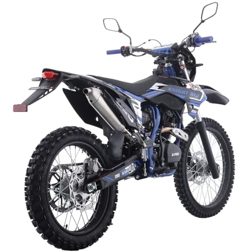 Blue 250 Dirt Bike 5-Speed Manual Transmission 21"/18" Wheels Electric/Kick Start A284387