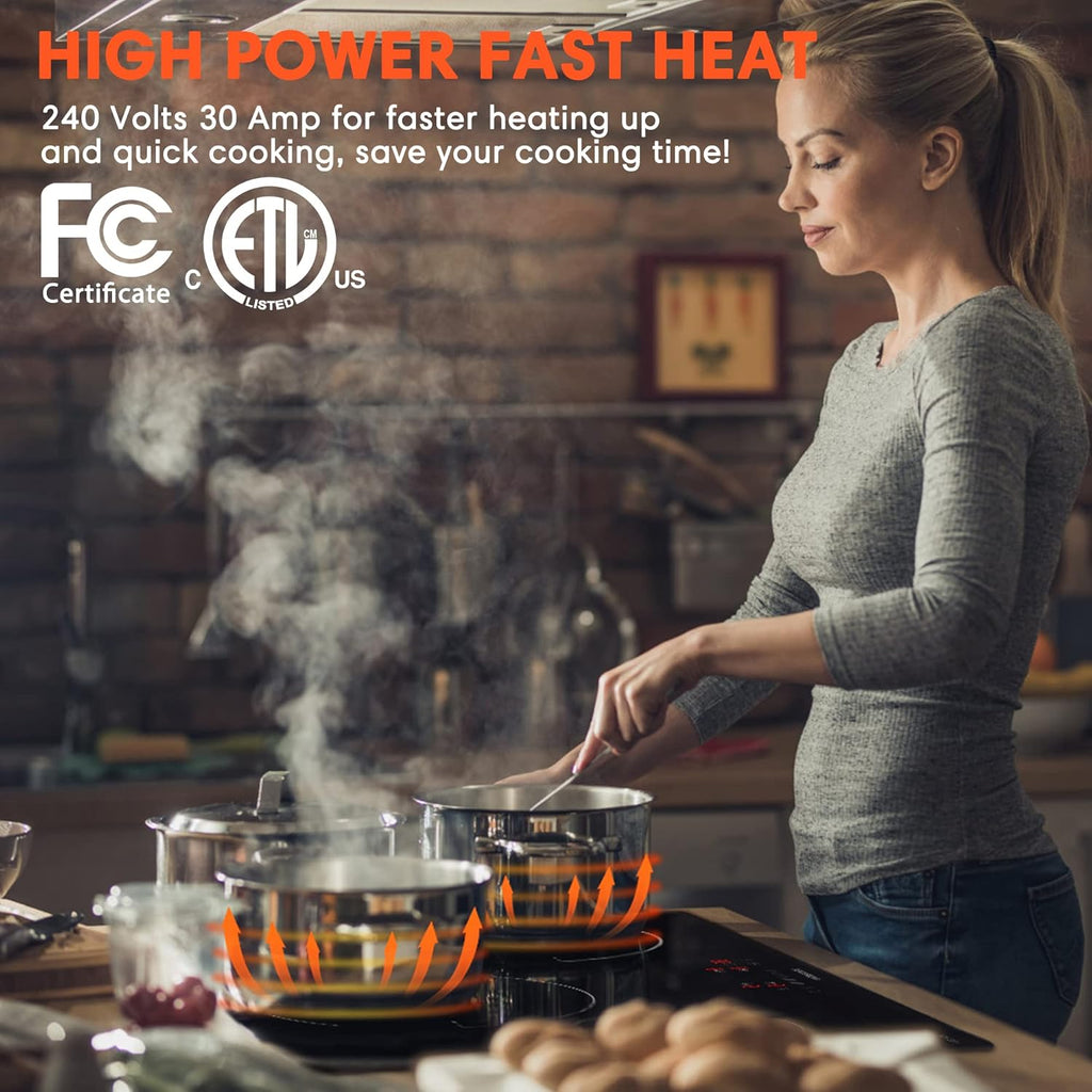30 Inch 4 Burners Induction Cooktop with Timer N827