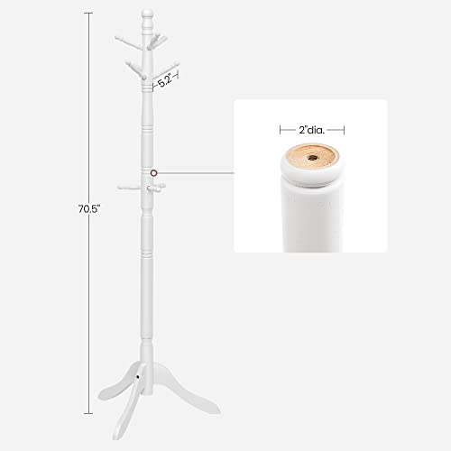 Solid Wood Coat Rack with 10 Hooks Q70111