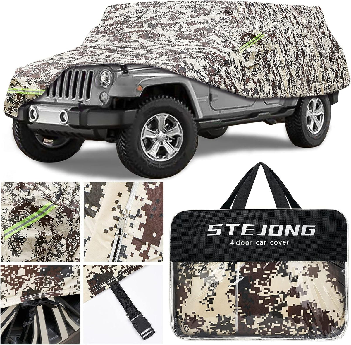 Camouflage SUV Cover with Driver Door Zipper F371