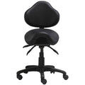 Rolling Saddle Stool with Adjustable Height and Backrest O46989