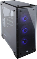 Black Mid-Tower Case with 3 RGB Fans Tempered Glass T62563
