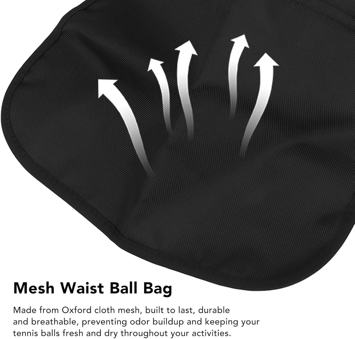 Black Oxford Cloth Waist Belt Bag Pouch Y588