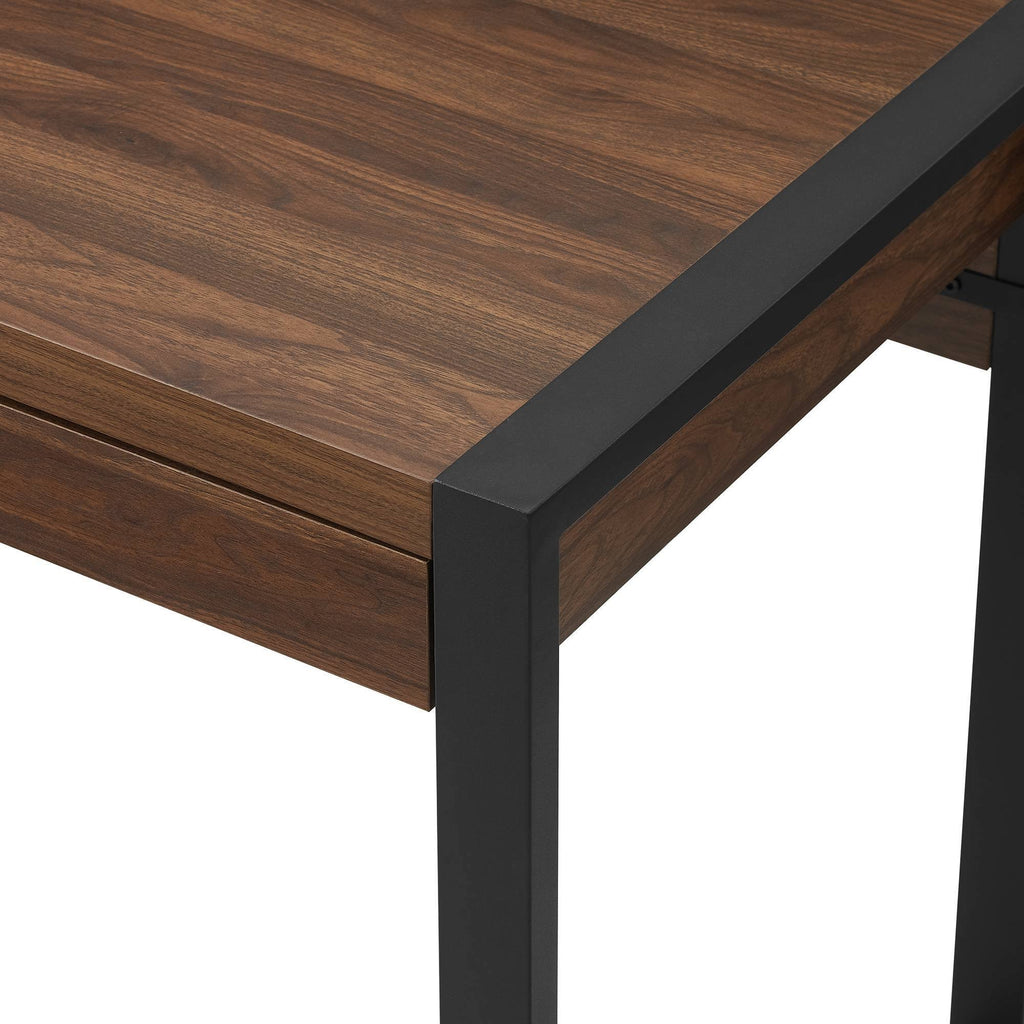 48x22 Industrial Farmhouse Tech Desk with USB Dark Walnut W112656