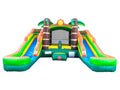 Tropical Inflatable Bounce House with Double Water Slides, 16.5 x 15 x 11 Foot B570472