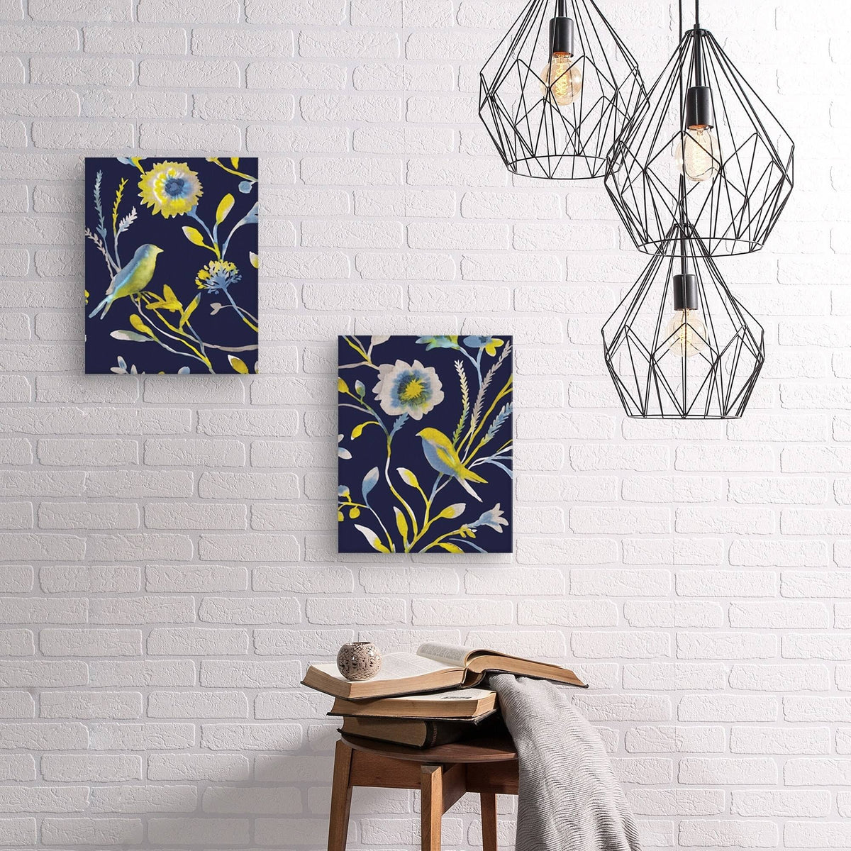 Birds and Feathers Canvas Art Set of II 16 inch x 20 inch J338744