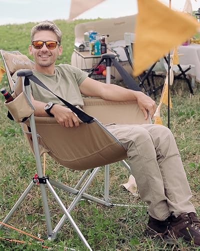 Oversized Folding Hammock Camping Chair with Cup Holder M4461