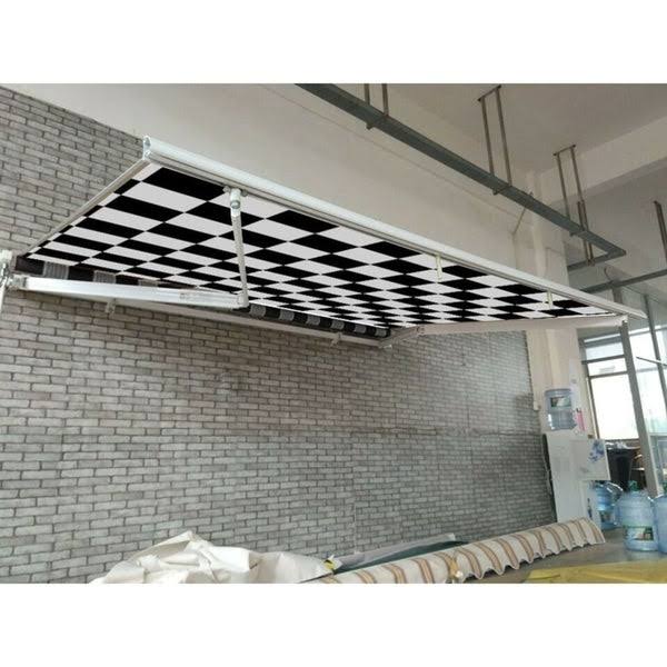 12x10 Feet Manual Retractable Patio Awning G433087