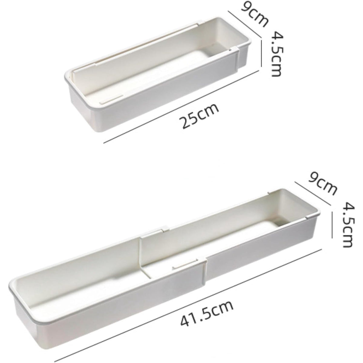 White 4pack Expandable Drawer Organizer Trays X58860