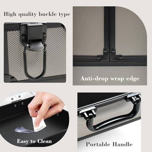 Large Black Portable Makeup Train Case R62455