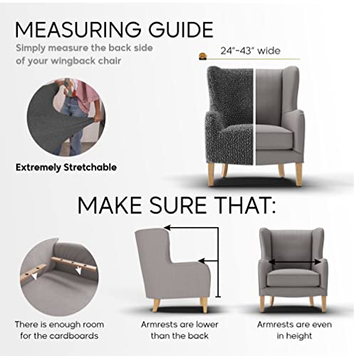 Blue Wingback Chair Slipcover K2981