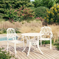 White Cast Aluminum 3 Piece Bistro Set Z806
