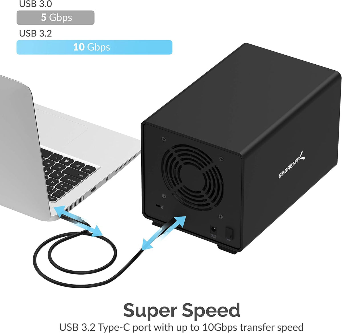 USB 3.0 to SATA Dual Bay External Hard Drive Docking Station T59462