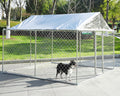 10x10x7FT Large Outdoor Dog Kennel with Roof B361071