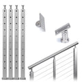4 Pack Stainless Steel Cable Railing Post M516827