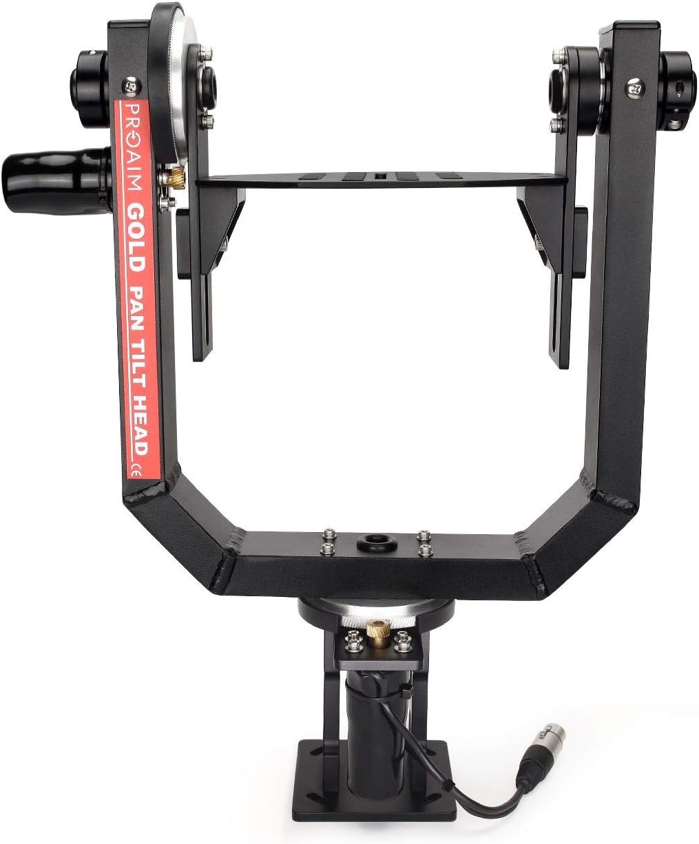 Gold Motorized Camera Pan Tilt Head with Joystick Control J4359