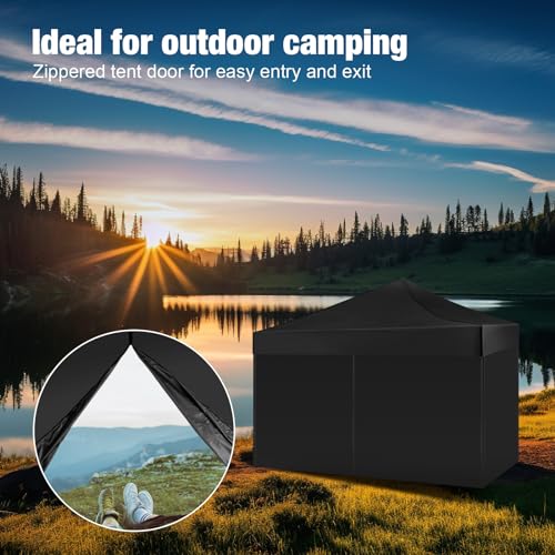 4 Pack 6.56 x 9.84 ft Blue Waterproof Canopy Sidewalls with Zipper Doors R873064