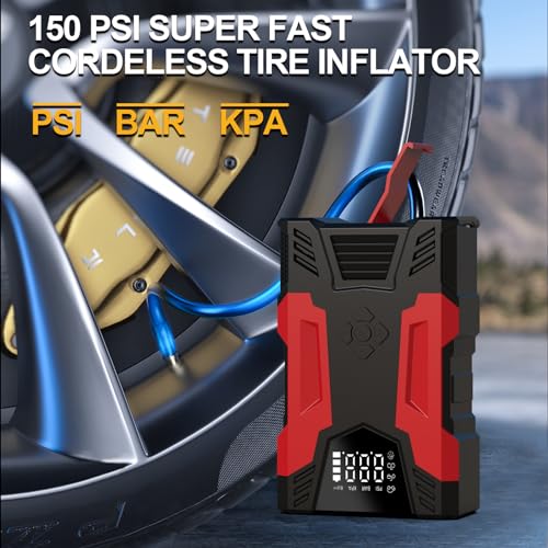 3000A 12V 37000mWh Car Jump Starter with Jumper Cables H4024