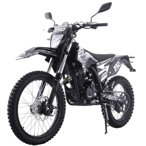 Blue 250 Dirt Bike 5-Speed Manual Transmission 21"/18" Wheels Electric/Kick Start A284387