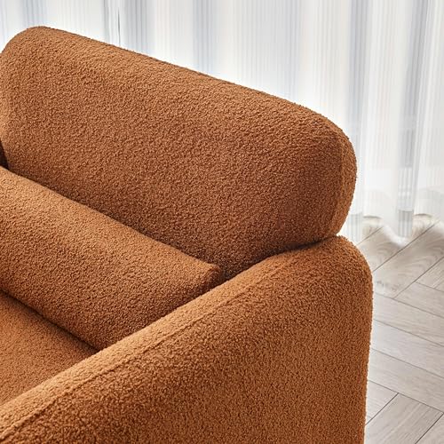 Cream Lambskin Sherpa Fabric Accent Chair Y550665