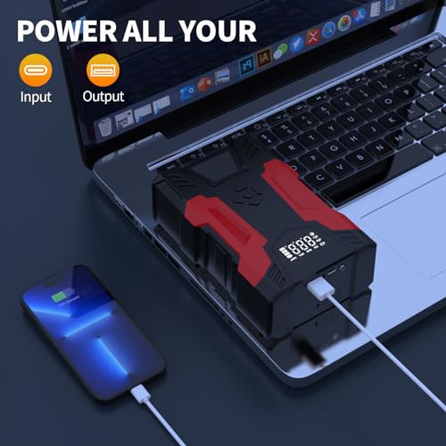 3000A 12V 37000mWh Car Jump Starter with Jumper Cables H4024