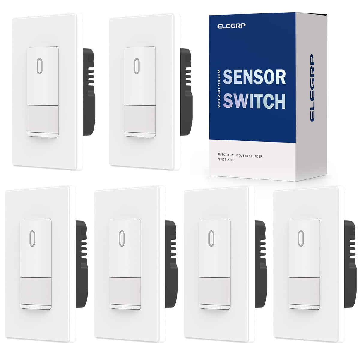 Matte White Motion Sensor Light Switch 6 Pack M52361