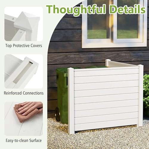 48"W X 48"H Outdoor Freestanding Vinyl Privacy Screen A612