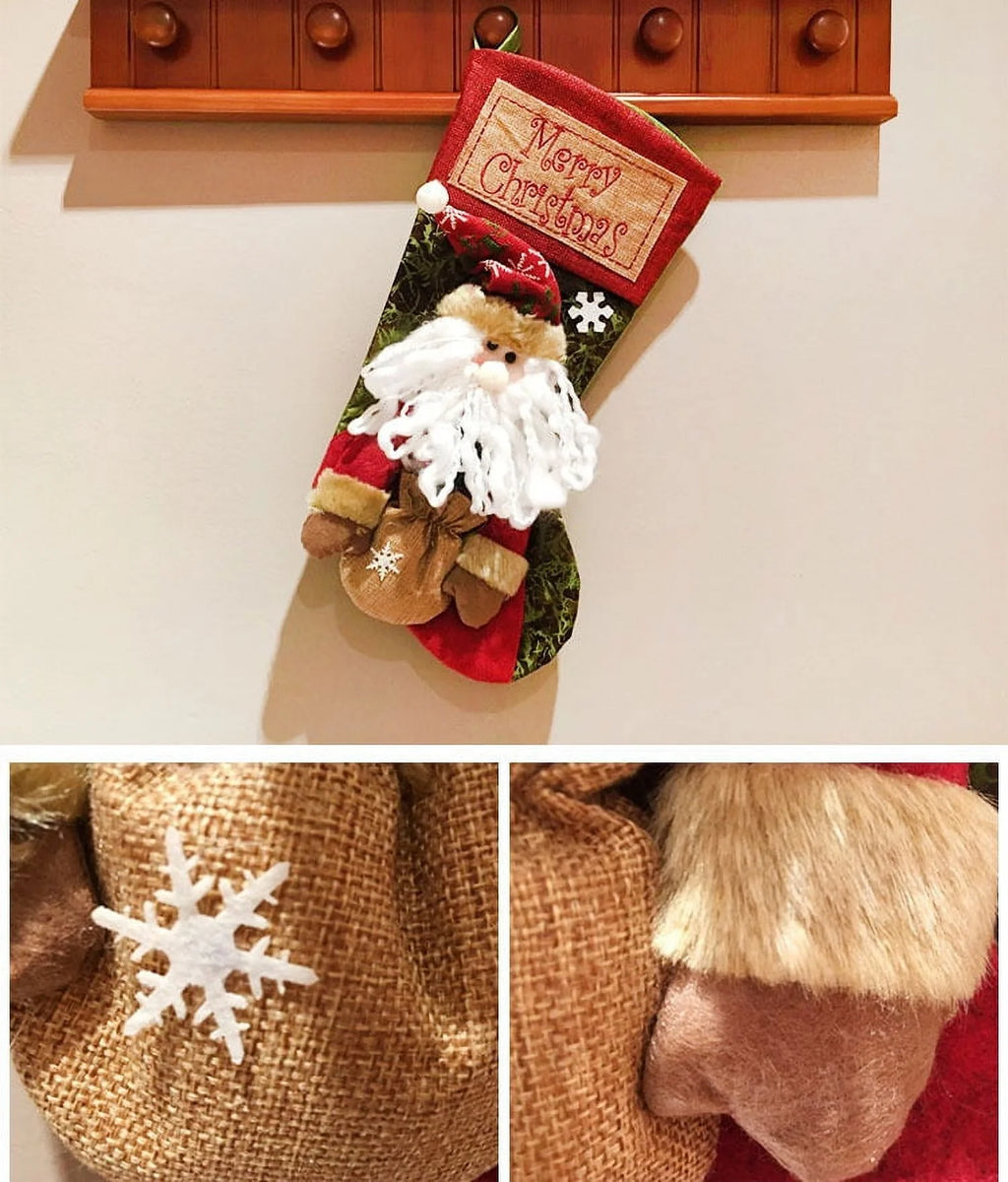 18" 3D Christmas Stockings 3 Pack B701246