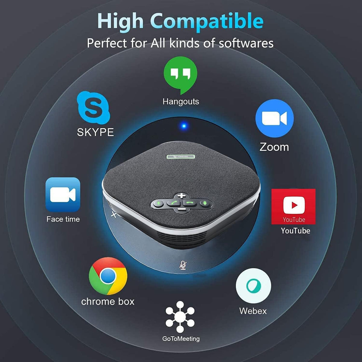 Bluetooth Speakerphones Conference Microphone with Microphone Y4907