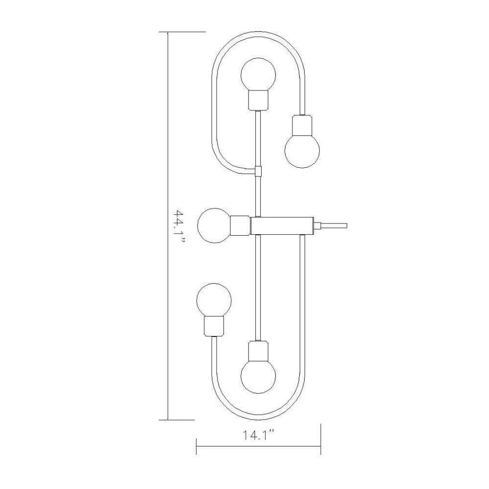 Matte Black Foundry Brass 5 Light Island/Billiard S9410