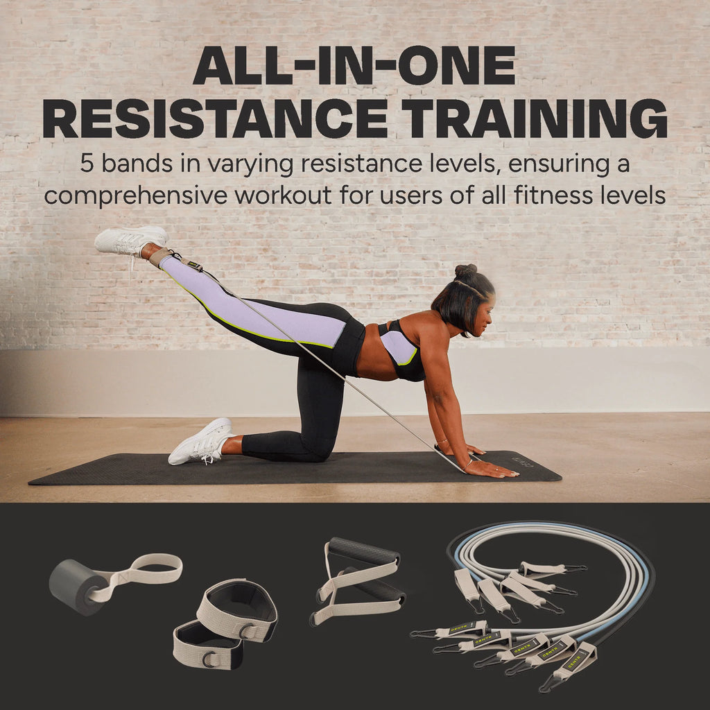 Resistance Bands with Handles, 5 Piece Band Set W6052