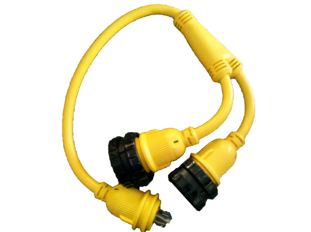 30 Amp Male to (2) 30 Amp Female Shore Power Y-Splitter V5384