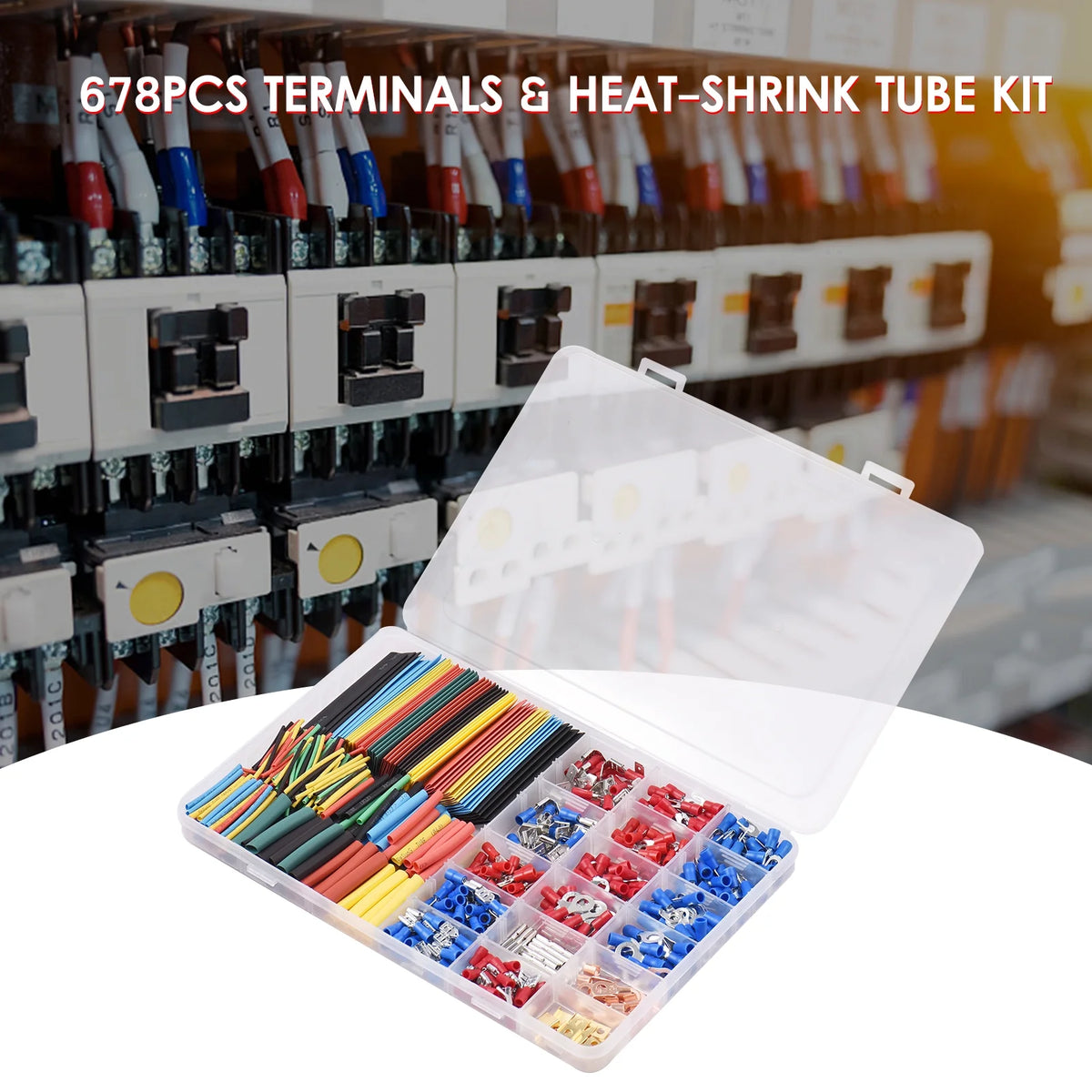 678PCS Terminals & Heat-shrink Tube Kit X824