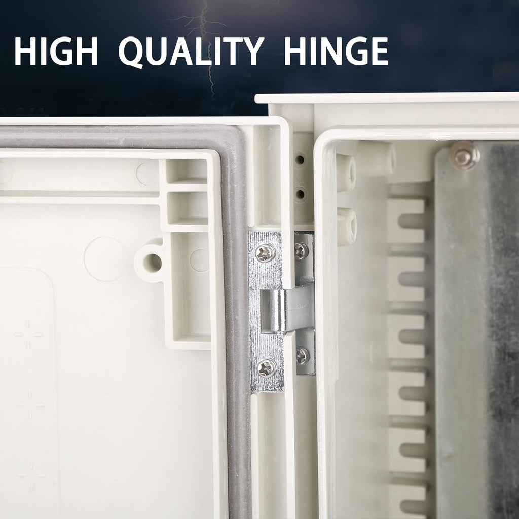 19.7×15.7×7.9 Fiberglass IP65 Weatherproof Wall-Mounted Electrical Enclosure Box J61351