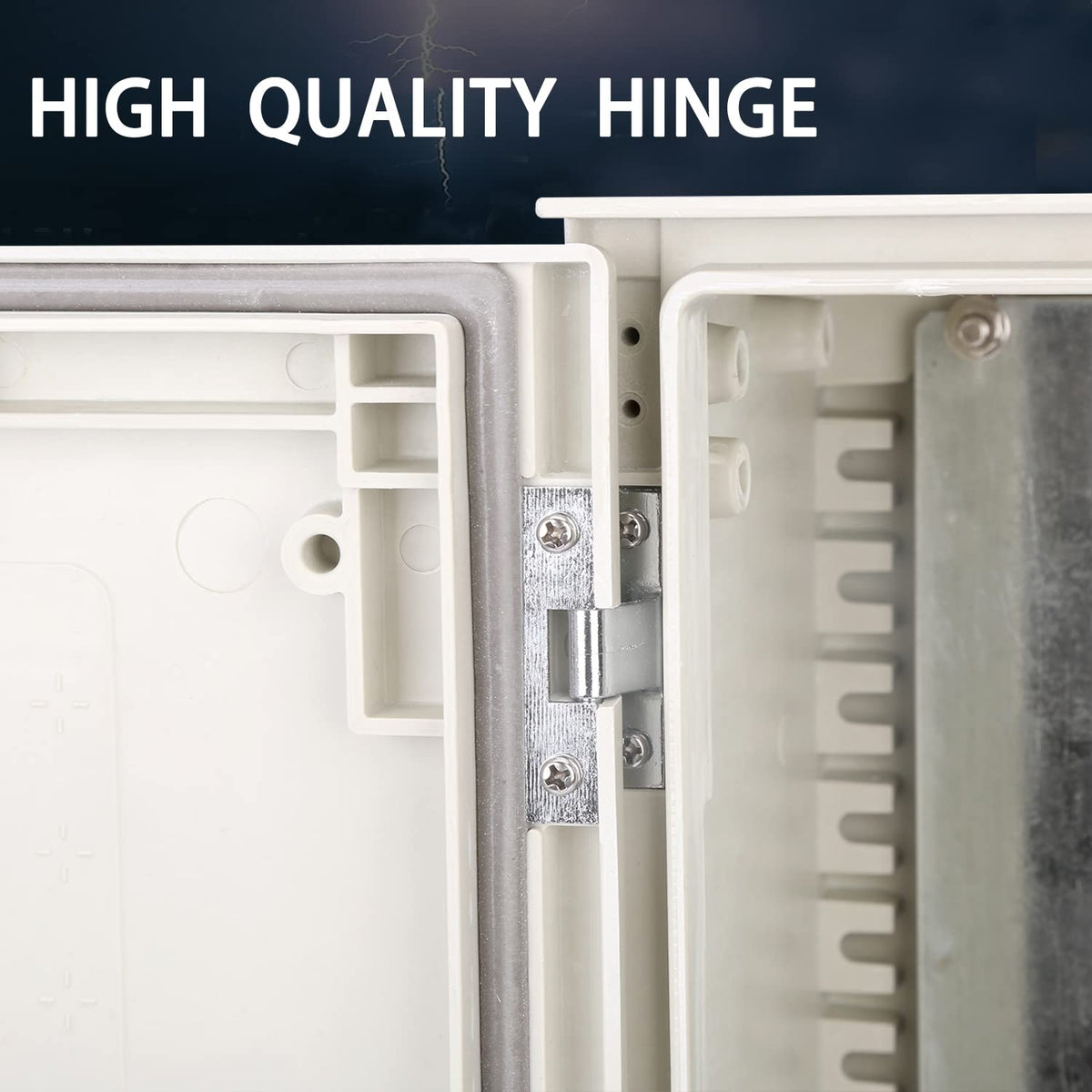 19.7×15.7×7.9 Fiberglass IP65 Weatherproof Wall-Mounted Electrical Enclosure Box J61351