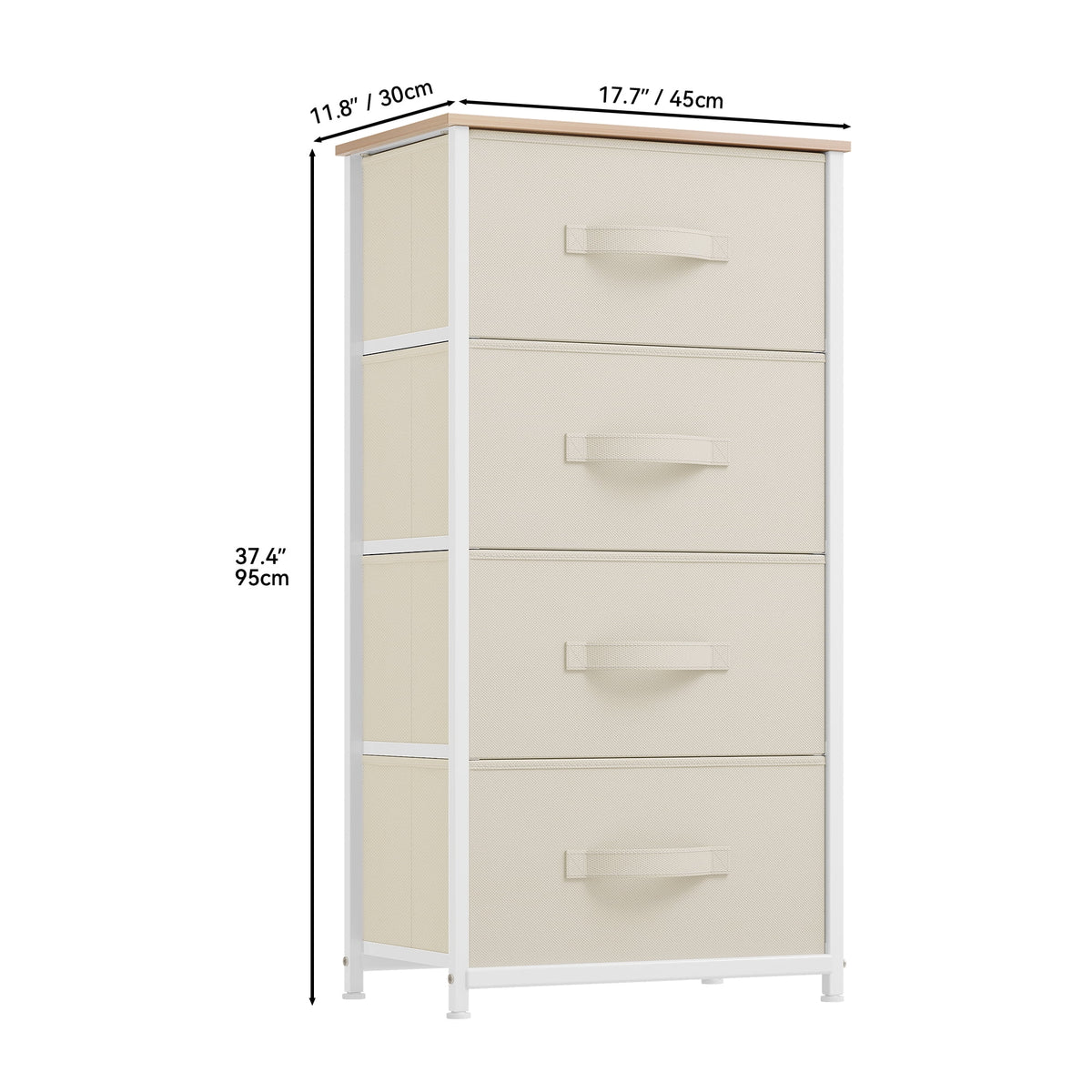 Fabric 4 Drawer Dresser N306
